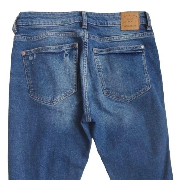 Mango MNG Skinny Isa Blue Wash Jeans -  Sz 2 - Picture 7 of 7